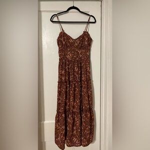 Trixxi Brown Floral Maxi Dress